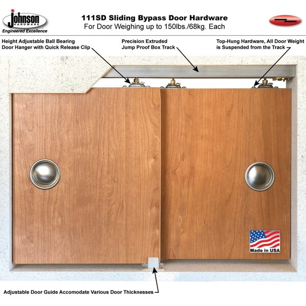Sartodoors Sliding Closet Bypass Doors, Planum 0011 Matte Grey and Aluminum Strips, Sturdy Rails Moldings Trim PLANUM0011DBD-GRE-4884 - main