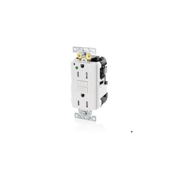 Leviton Lev-Lok GFCI 15A TR/PI HG White MGFT1-HGW - main