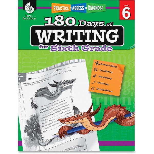 Shell Education 180 Days of Writing Book, Grade 6 51529 - main