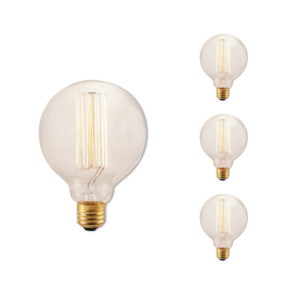 Bulbrite 40- Watt Equivalent G30 Dimmable Medium Screw LED Light Bulb Amber Light 2200K, 4PK 861378 - main
