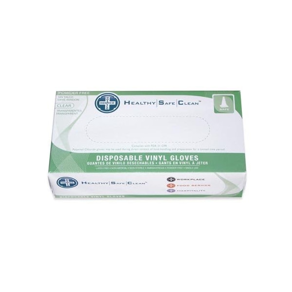 Safety Zone Vinyl Industrial Powder Free 3 mil Gloves Clear XL - Case of 1000 GL-V103FX - main