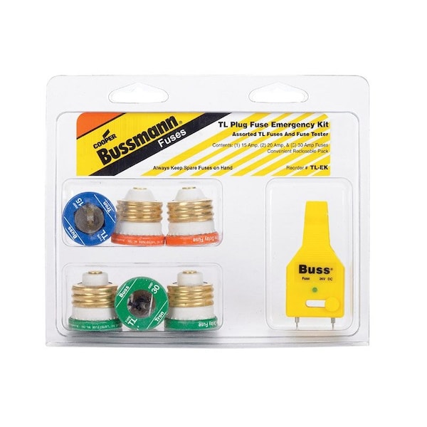 Eaton Bussmann Bussmann Plug Fuse Kit, 2PK TL-EK - main