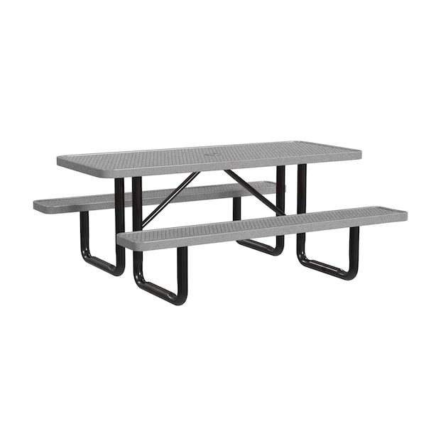 Leisure Craft Picnic Table, Granite, Surface Mount, 6 ft L T6XPSM-GRANITE - main