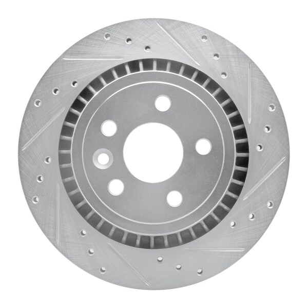 Dynamic Friction Co DFC Brake Rotor - Drilled and Slotted - Silver 631-27044R - main