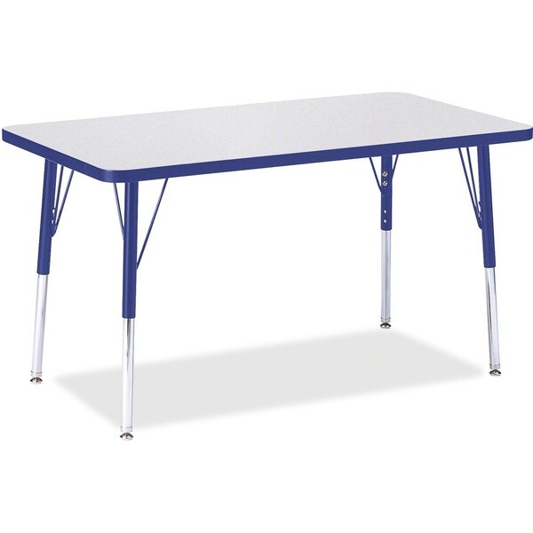 Jonti-Craft Berries Rectangle Activity Table, 24 in. x 36 in., A-height, Freckled Gray/Blue/Gray 6478JCA003 - main