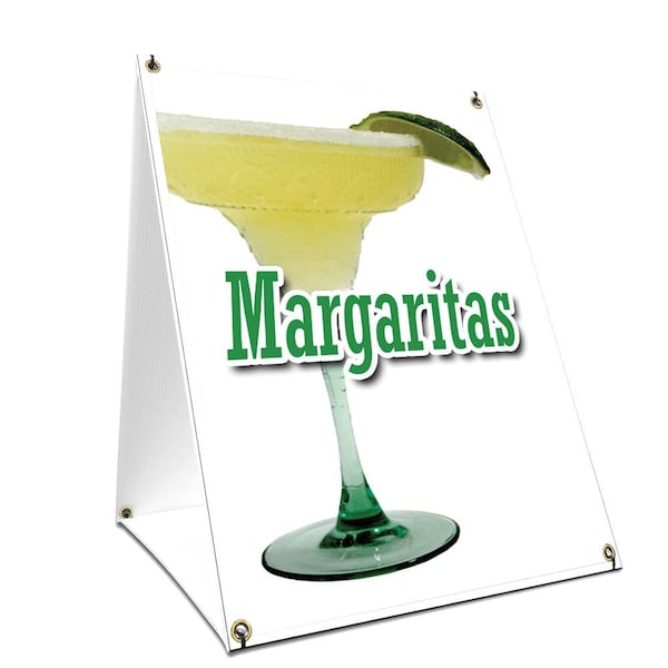 Signmission Margaritas, 24 Inch x 18 Inch A-frame Yard Sign, Plastic Sign SBC-1824-Margaritas - main