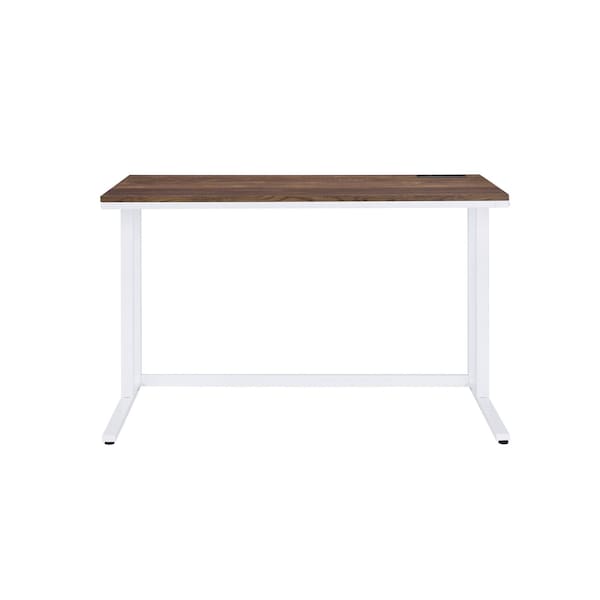 Homeroots 47" Brown and White Writing Desk 491480 - main
