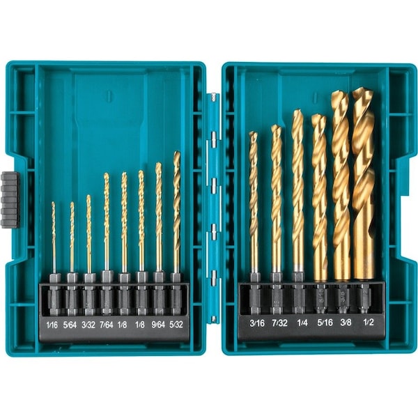 Makita Impact GOLD 14 Pc. Titanium Drill Bit Se B-65399 - main