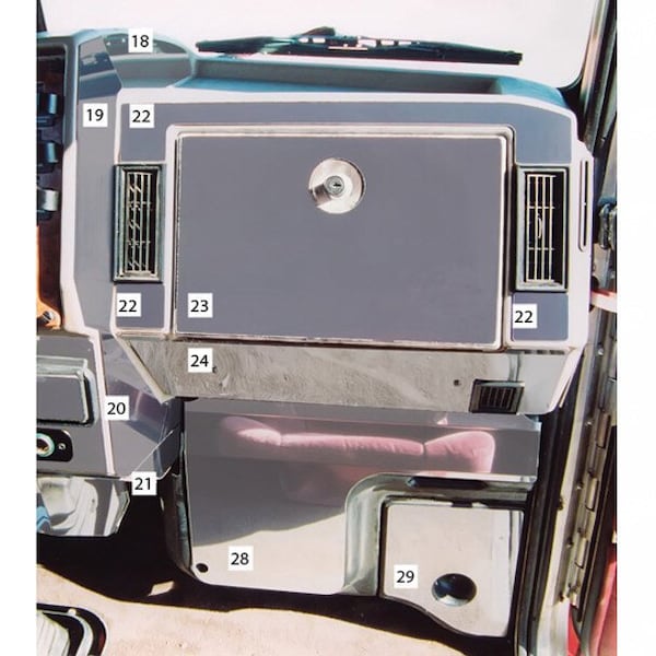 Ilc ILC 357 (2000) Replacement Center Dash Trim Kit 357 YEAR 2000 SS CENTER DASH TRIM 2-PIECE KIT - main