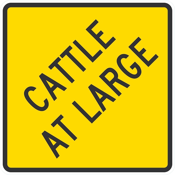 Lyle Cattle At Large, 24x24, Engineer Grade, Yellow G-12812-EG_24x24 - main