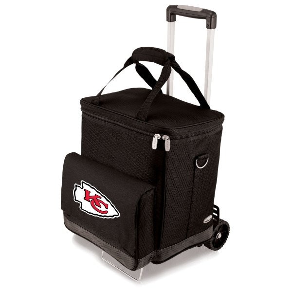 Picnic Time Family Of Brands NFL Kansas City Chiefs - Cellar 6-Bottle Wine Carrier & Cooler Tote with Trolley 660-85-179-164-2 - main