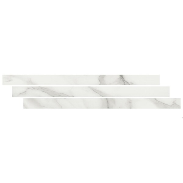 Msi LVT Trim, LVT, White-Cool, 94 in L, 0.63 in W, Low Gloss ZOR-LVT-TR-0636 - main