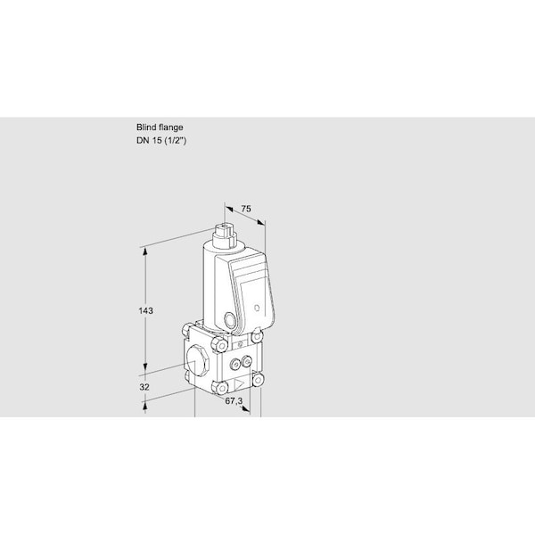 Honeywell Kromschroder Solenoid Valve for Gas/Air, 500 mbar, Flow Adjustment, IP65 KS88026940 - main