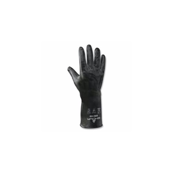 Showa 892 Viton Coated Chemical Resistant Butyl Gloves, 7/Small, Black 845-892-07 - main
