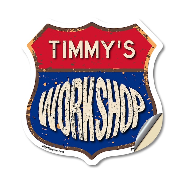 Signmission Timmy's Workshop, 12 Inch X 12 Inch, Vinyl Decal SHI-D-12-489-TIMMY - main