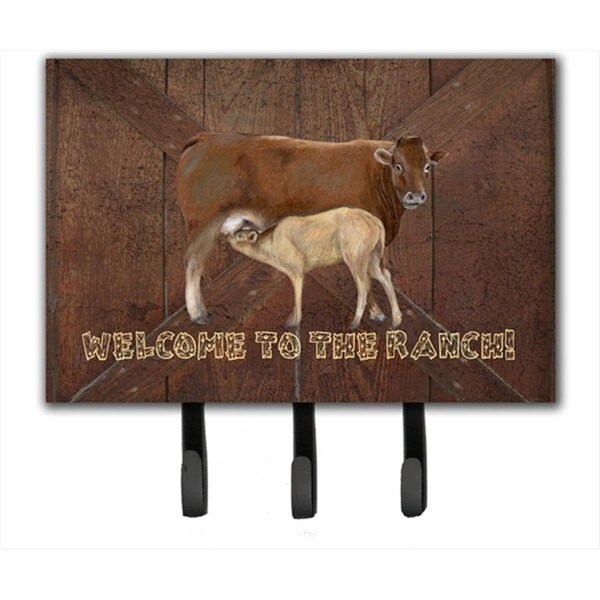 Carolines Treasures Welcome To The Ranch With The Cow And Baby Leash Or Key Holder SB3084TH68 - main