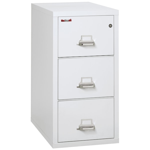 Fireking 3 Drawer, 1 Hr Fire & Impact Rated, Vertical, 31" depth Legal Arctic White 3-2131-CAW - main