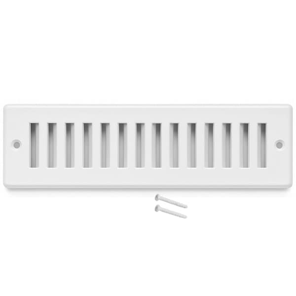 Sierra Grates 2 in. H X 10 in. W 2-Way 45 Degree Louvered, Steel, White Toe Space Grille TSG210-WHT - main