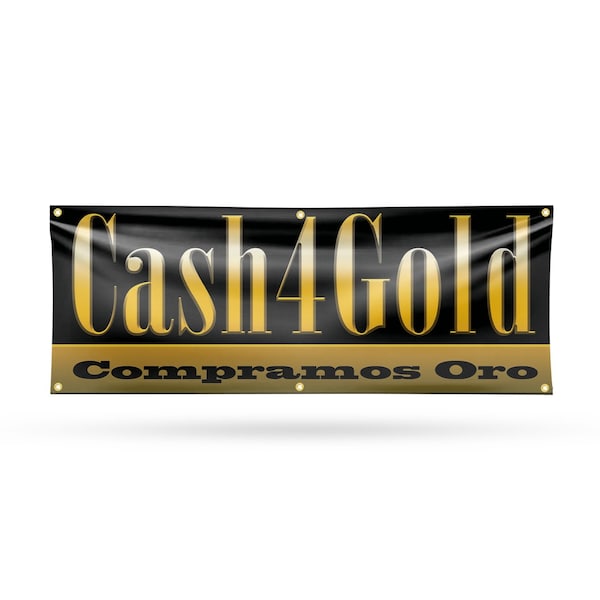 Signmission Cash4Gold Compramos Oro, 24 Inch x 72 Inch, Vinyl Banner B-72-30507 - main