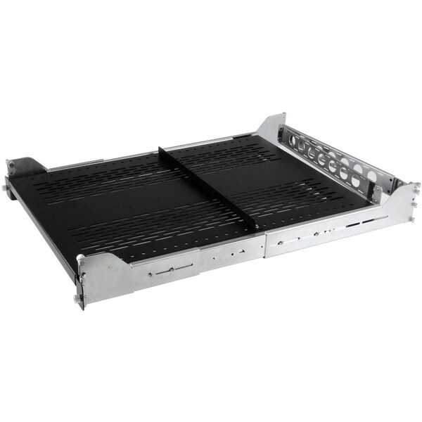 Startech.Com 2U Vented Sliding Rack Shelf w/ Cable Management Arm & Adjustable Mounting Depth - 125lbs / 56.7kg UNISLDSHF19M - main