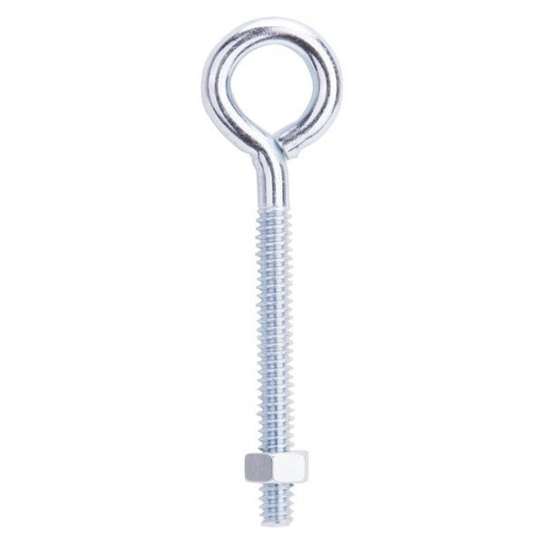 Prosource Eye Bolt, 4.7 mm Thread, Machine Thread, 1-5/8 in L Thread, 3/4 in Dia Eye, 79 lb Working Load, Steel LR267 - main