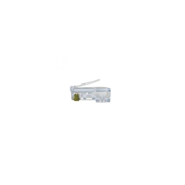 Cable Wholesale Platinum Tools Standard Cat5e RJ45 Crimp Connectors For Round Solid Cable, 3-Prong, 8P8C, POE 106153J - main