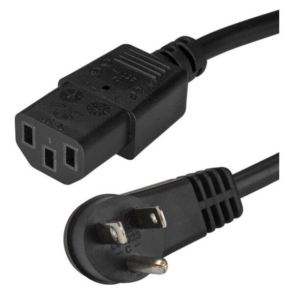 Startech.Com 6ft Power Cord, Angled NEMA5-15P to C13 PXTR1016 - main