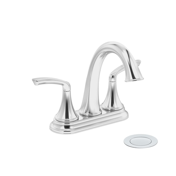Symmons Elm 4 in. Centerset Two-Handle Bathroom Faucet with Push Pop Drain (1.0 GPM) SLC5512PP - main