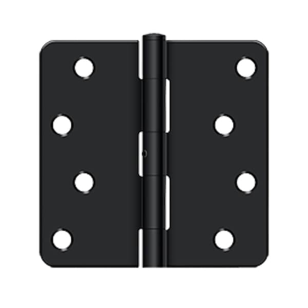 Deltana 4 x 4 x 1/4 Radius Hinge; Heavy Duty; Paint Black Finish S44R4N1B - main