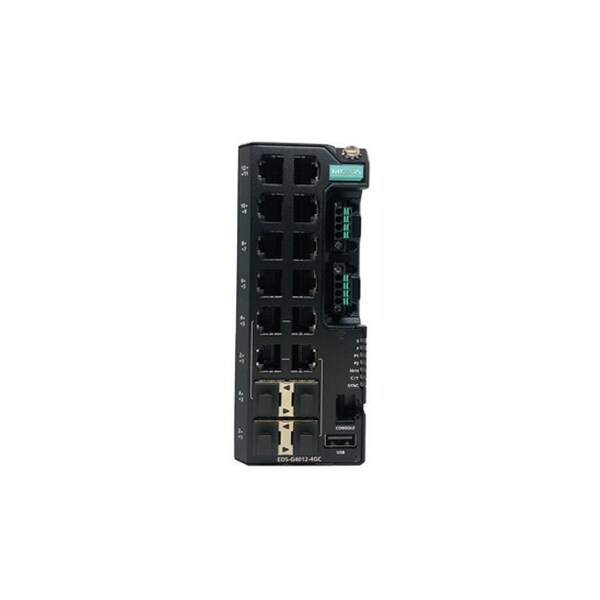 Moxa Managed Full Gigabit Ethernet switch with 8 10/100/1000BaseTX ports EDS-G4012-4GC-LV - main