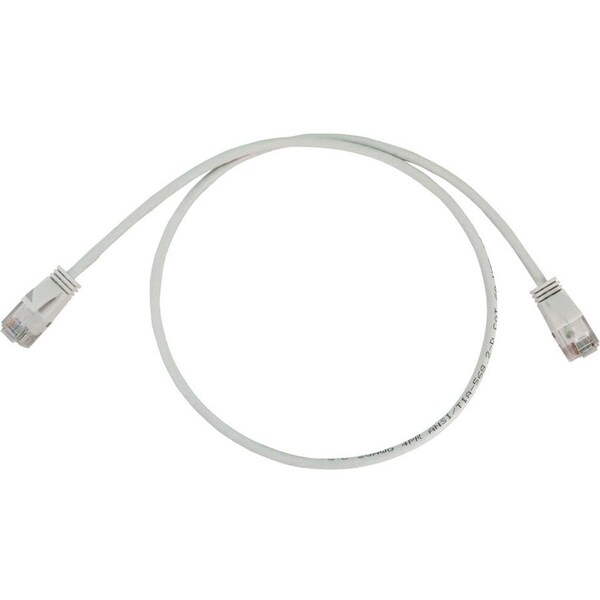 Eaton Tripp Lite Series Cat6a 10G Snagless Molded Slim UTP Ethernet Cable RJ45 M/M, PoE, White, 2 ft. N261-S02-WH - main