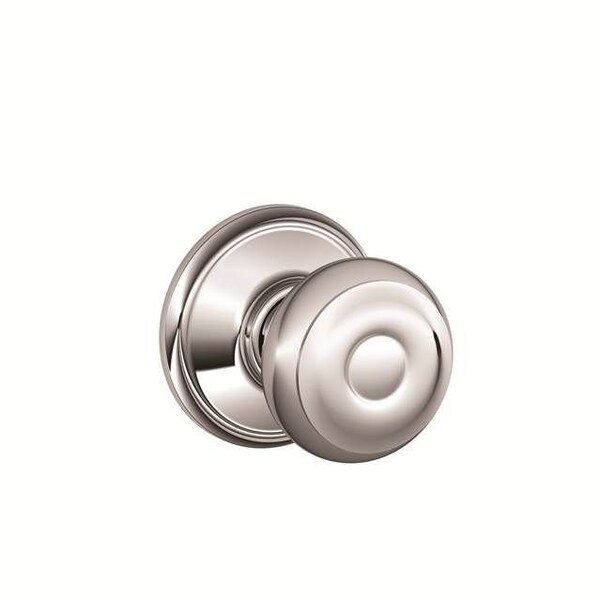 Schlage Residential Georgian Knob Interior Active Trim with 12326 Latch and 10269 Strikes Bright Chrome Finish F59GEO625 - main