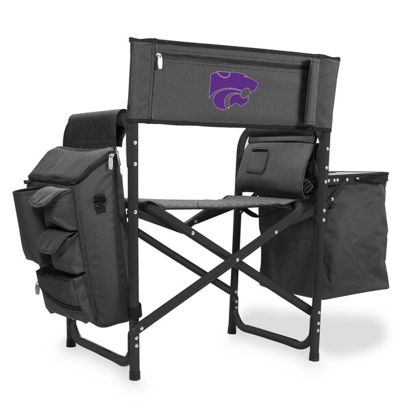 Picnic Time Family Of Brands NCAA Kansas State Wildcats Fusion Camping Chair with Side Table and Soft Cooler 807-00-679-254-0 - main