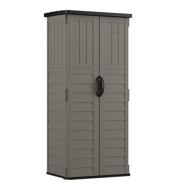 Grilltown 2 ft. 8 in. x 2 ft. 2 in. Vertical Shed - Stone Gray GR3110048 - main