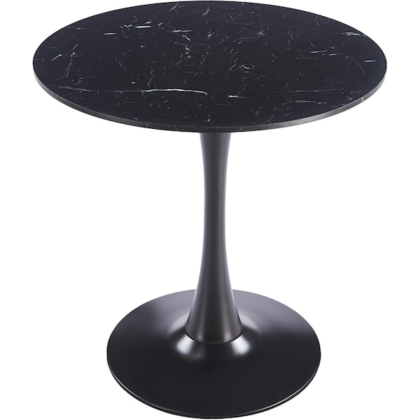 Leisuremod Bristol Round MDF Dining Table - Pedestal Base Kitchen Table, Modern Style BTBL-B35BLMT - main