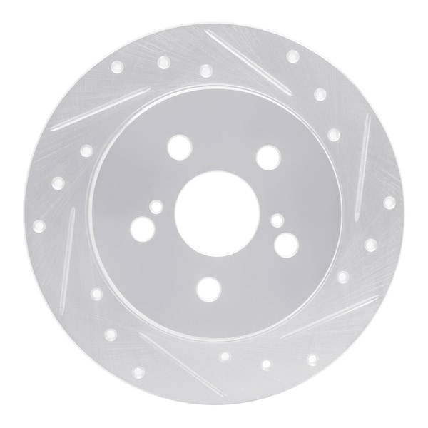 Dynamic Friction Co DFC Brake Rotor - Drilled and Slotted - Silver 631-76083R - main