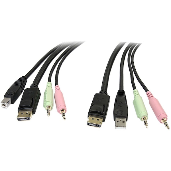 Startech.Com 4IN1 USB DISPLAYPORT KVM SWITCH CABLE DP4N1USB6 - main