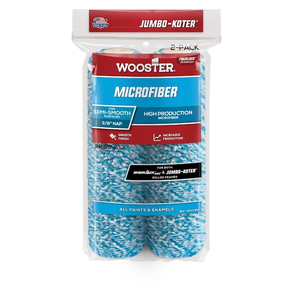 Wooster RR327 6.5 in. Semi Smooth Jumbo-Koter Micro Fiber with 0.37 in. Nap 71497189172 - main