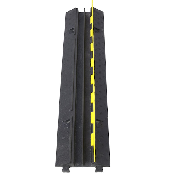 Edendirect Speed Bump, 1.7 in H, 9 in L, 39 in W, 2 (30x30mm) Channel, Rubber, Black ED-W465121321 - main