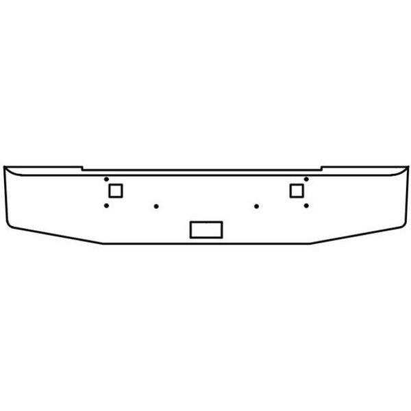 Ilc Replacement For Kenworth W900B Aerocab Year 2002 16 In Gullwing End Bumper Wmounting Center Tow Top WZ-ECU3-2 - main