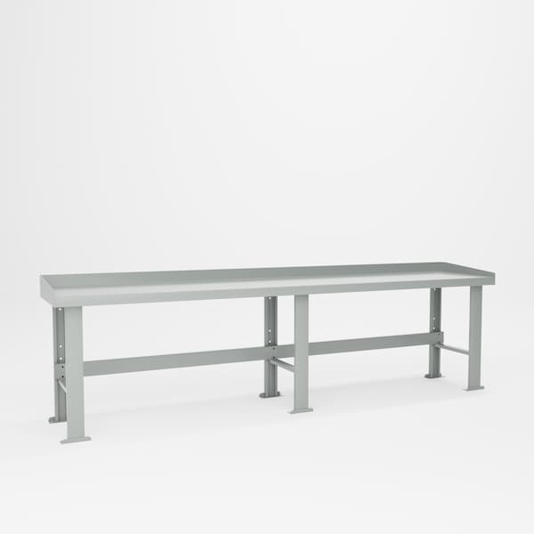 Pucel B-Series Workbench with Back and EndsTop, 24 in D x 120 in L, Putty B-24120 - main