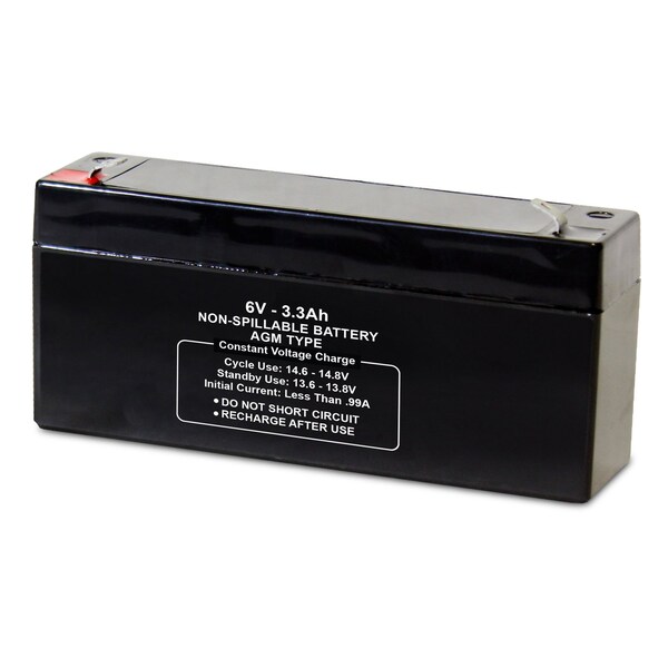 Upg Sealed Lead Acid Battery, 6VDC, 3.3Ah, replacement for 5EFF1 battery 47029 - main