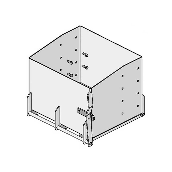 K&M Mfg 24-In. Standard Weight Box 24-In. x 20-In. x 18-In. Black Powder Coat 1830 - main