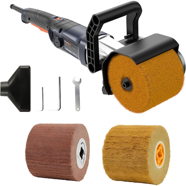 Wrightmaster 1300W 10A Corded 7.87 in. Handheld Electric Polisher with 6 Speed Adjustable, 3 Polishing Wheels ZR-7402 - main