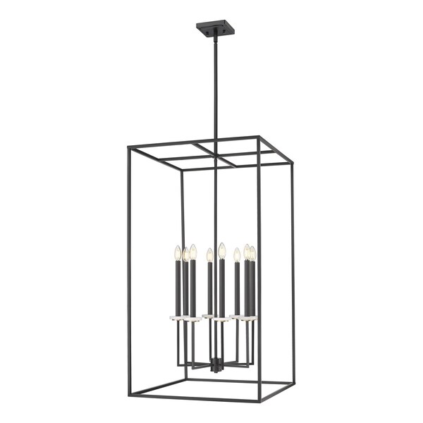 Z-Lite Gaultier Matte Black+Modern Gold 8 Light Chandelier 6100-44MB - main