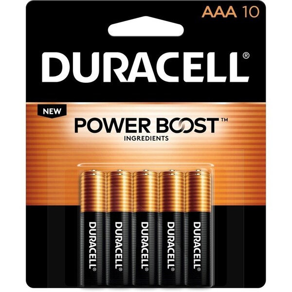 Duracell Power Boost CopperTop Alkaline AAA Batteries, 10PK MN2400B10Z - main