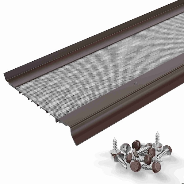 Waterlock Micromesh 6" Half Round Aluminum/SS Gutter Guard, Dark Bronze, 100ft WM-6HR-100-DBZ - main
