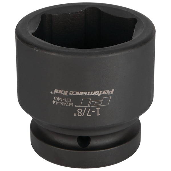 Performance Tool 1 in. Dr. Impact Socket, 1-7/8 in. Deep, Chrome Moly, Black Phosphate M745-44 - main