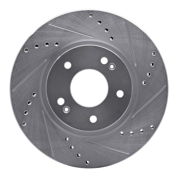 Dynamic Friction Co DFC Brake Rotor - Drilled and Slotted - Silver 631-03045R - main
