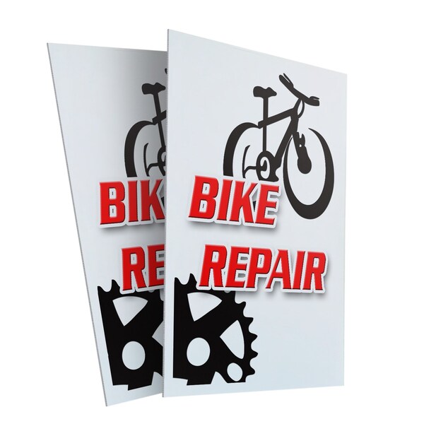 Signmission Bike Shop, Plastic Signs Only 24 Inch x 36 Inch, Corrugated Plastic, 2PK CSB-2436-2PACK-Bike Shop - main